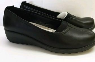 Cushion Walk Womens Black Wedge Slip On Shoes Size UK 5 REF A/3183