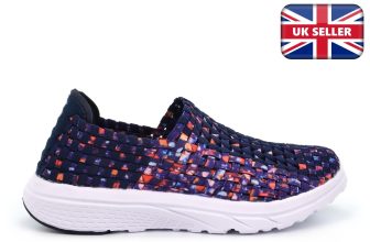 Womens Memory Foam Shoes Ladies Summer Shoes Casual Lightweight Slip Ons Purple