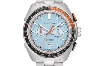 Bulova Men’s Watch Chronograph Racer Steel/Light Blue Chrono 98B432
