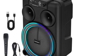 Portable Bluetooth Speaker Subwoofer Karaoke Machine Party Sound System with MIC