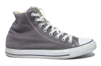 CONVERSE Chuck Taylor Mens High Top Trainers Grey Canvas UK 7.5 Classic Casual