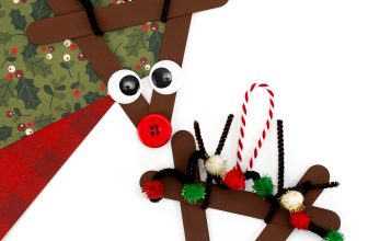 Craft Stick Reindeer Ornaments