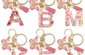 DIY A Z Letter Keychain Metal Pendant Women Car Key Ring Party Gift UK