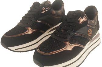 New Womens Ladies Glitter Sneakers High Sole Joggers Fashion Shoes Lace Up Boots