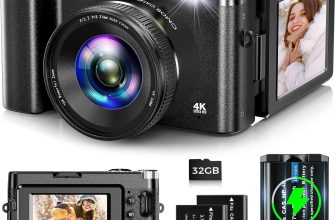 Digital Camera,Oiadek 4K 48MP Autofocus Vlogging Camera with 32G Memory Card 16