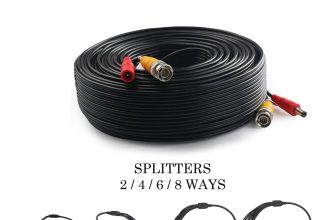 HD BNC DC Power Lead CCTV Security Camera Extension Cable DVR Video Data Power