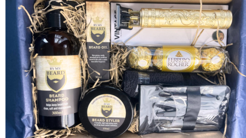 Men’s Christmas Beard Gift Hamper Basket Gift idea for him Dad husband granddad