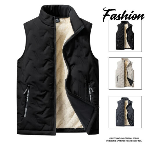 Body Warmer Gillet Mens Waistcoat Gilet Winter Warm Padded Quilted Sleeveless