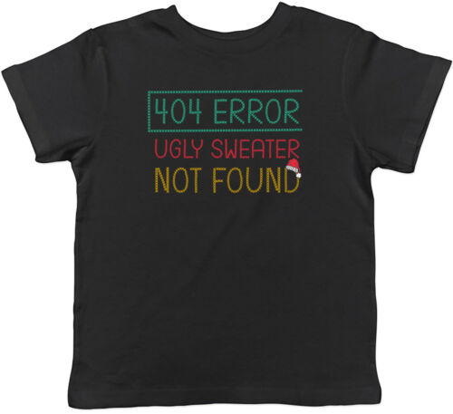 Funny 404 Error Christmas Xmas T-Shirt Ugly Sweater Not Found Childrens Boy Girl