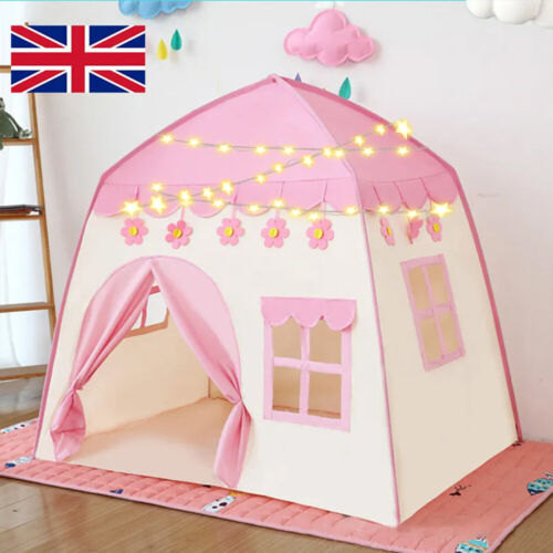 Childrens Kids Pop Up Play Tent Girls Boys Playhouse In/Outdoor Princess Castle