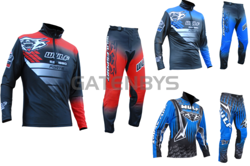 Kids Wulfsport TRIALS Kit Pants + Jersey Youth Shirt Trousers Quad For Gas Gas