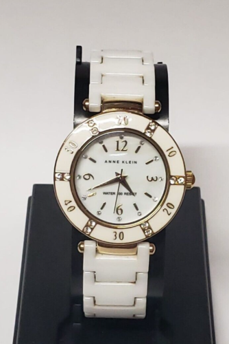 Anne Klein Ladies Watch – White & Gold Watch – Fully Working