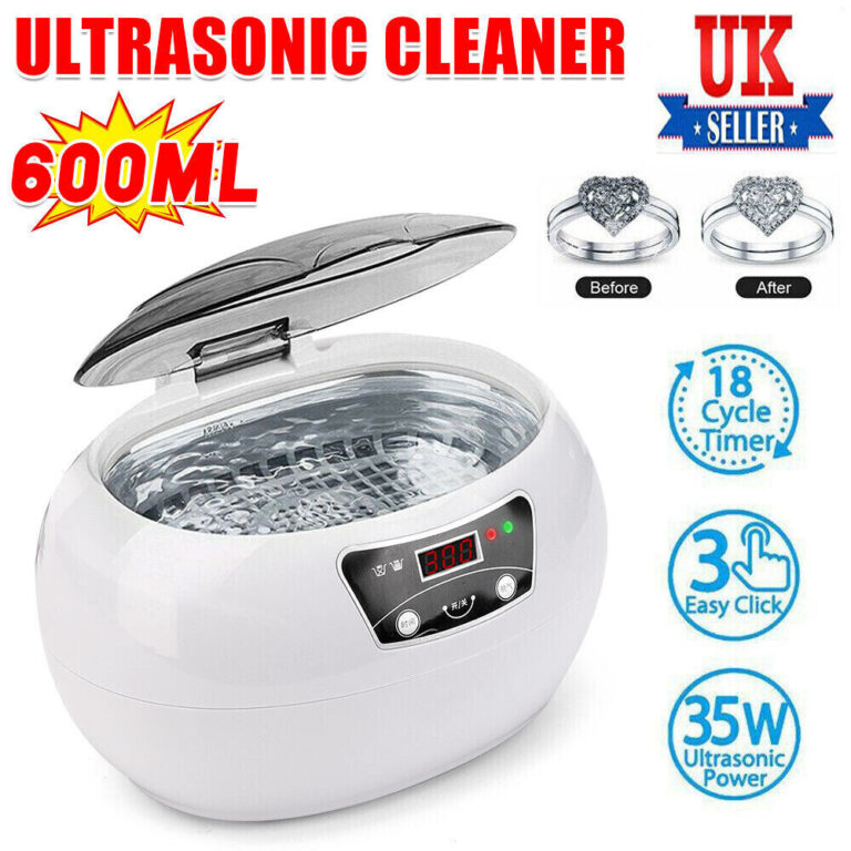 Ultrasonic Cleaner Sonic Wave Tank Glasses Watch Jewellery Cleaning Machine UK