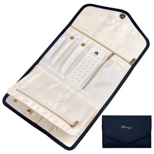 Foldable Travel Jewellery Roll Jewellery Travel Pouch Portable Case Organiser UK