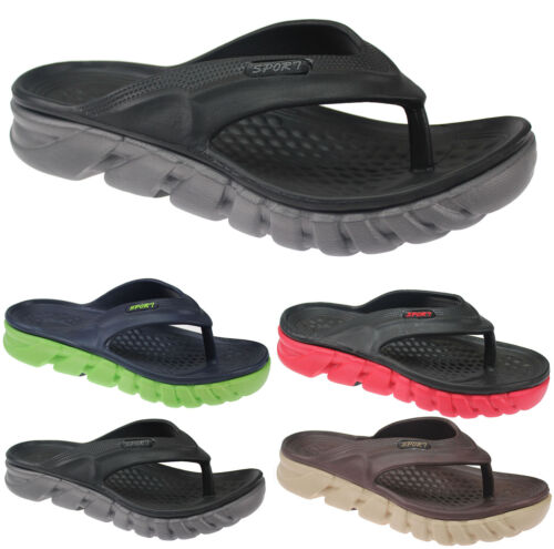 NEW MENS SUMMER SANDALS TOE POST CASUAL MULE BEACH POOL SHOWER FLIP FLOPS SHOES