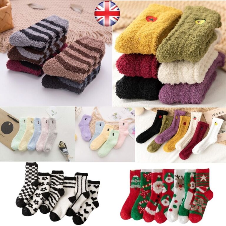 UK Womens Mens Fuzzy Socks Fleece Fluffy Warm Soft Cozy Winter Slipper Bed Socks