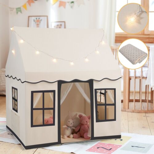 Kids Play Tent Indoor Kids Playhouse with Star Lights Toddler Castle Play Tent