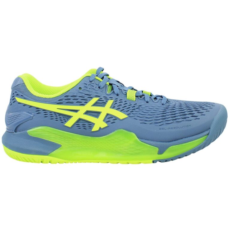 Asics Gel-Resolution 9 Lace-Up Blue Synthetic Mens Tennis Shoes 1041A330_400