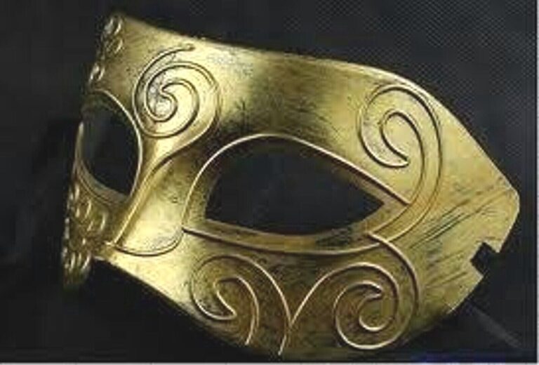 Masquerade Gold Swirl Mask Fancy Dress Venetian Mens New Years Eve Ball Masks