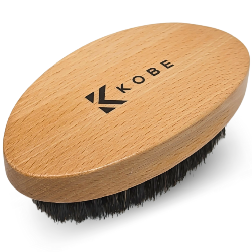 Kobe Pro Beard Brush Beech Wood & Boar Bristles, Ideal Gents and Barbers Brush.