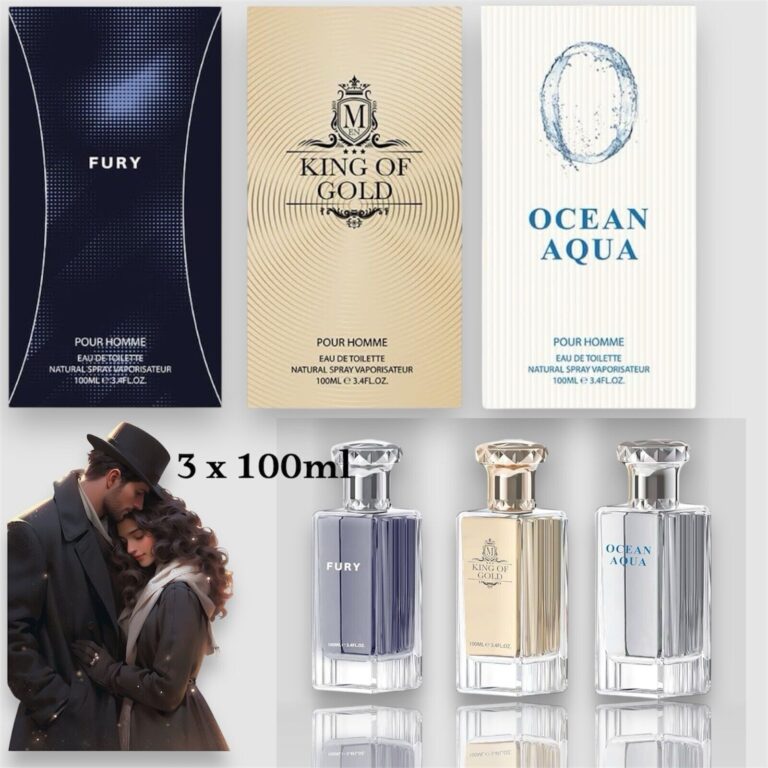 3 x 100ml Men’s perfume Eau De Toilette Spray Gift Pack Men’s Fragrance Gift Set