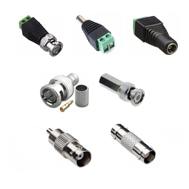 CCTV BNC Coax Crimp Video RCA Phono RG59 Balun Cat5 Joiner Coupler Connector UK