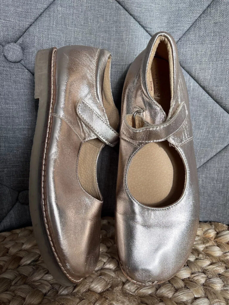 Girls John Lewis Party Shoes Size 36 Gold Leather  -Heirloom Collection