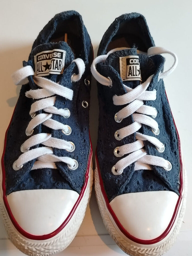 Converse All Star Womens Canvas UK Size 5 Navy Blue & White Low Top Trainers