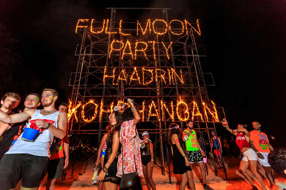 Koh Phangan full moon party at Haad Rin beach