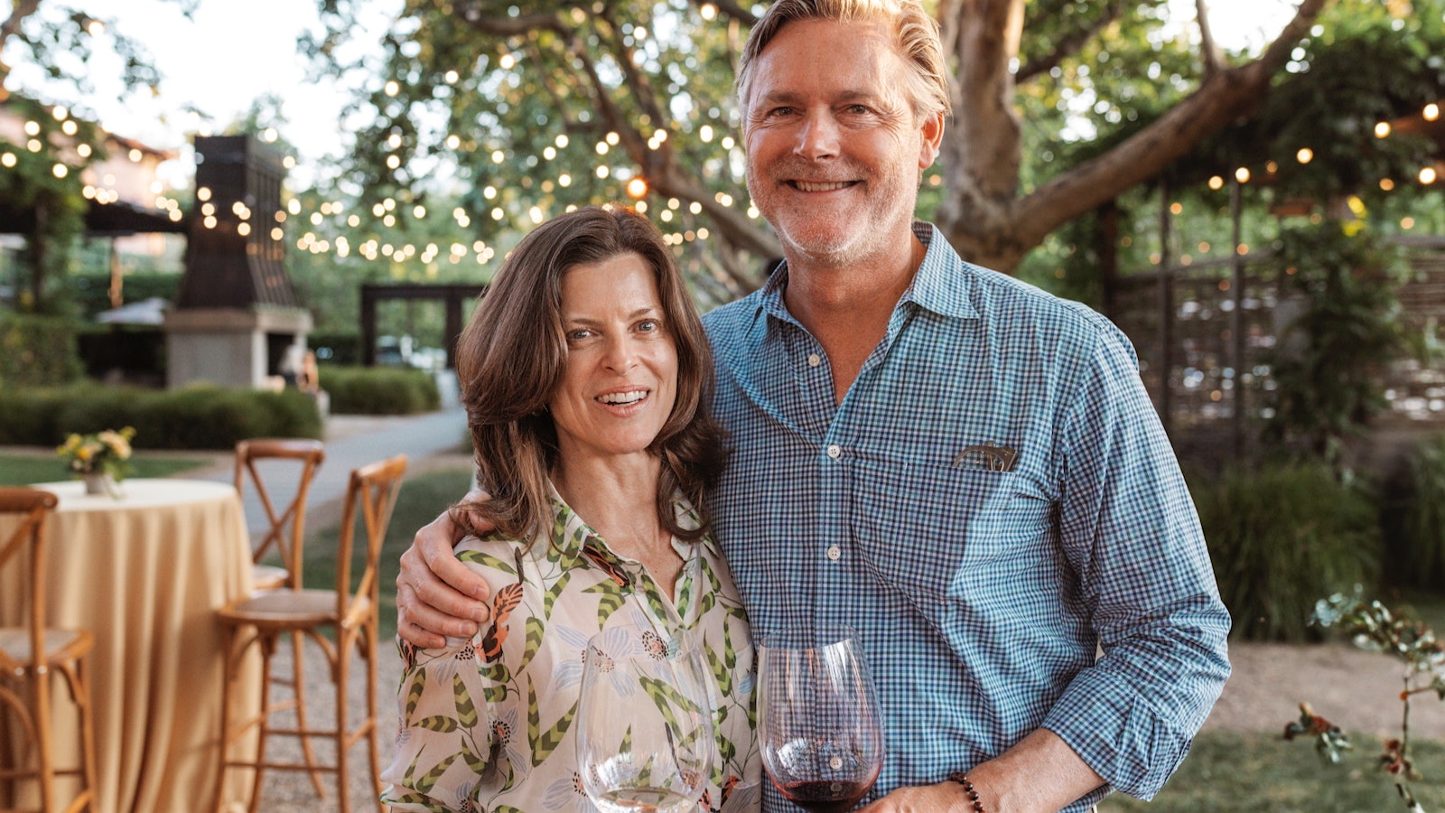  Helen Keplinger and DJ Warner at the 2025 Wine Spectator Bring Your Own Magnum Party in Napa Valley.