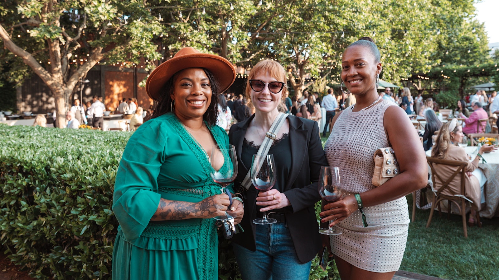  Brenae Royal and Meghan Zobeck at the 2025 Wine Spectator Bring Your Own Magnum Party in Napa Valley.