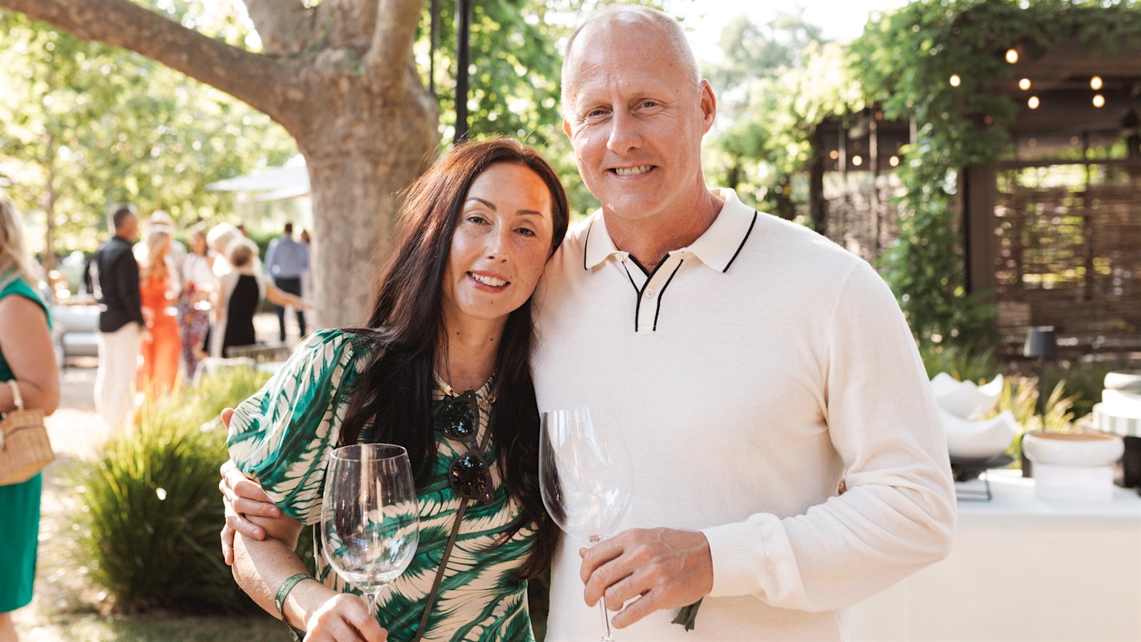  Winemaker Thomas Rivers Brown and Rachelle Arnaldes at the 2025 Wine Spectator Bring Your Own Magnum Party in Napa Valley.