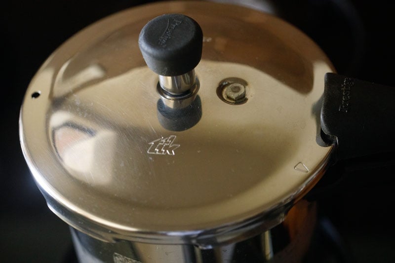 pressure cooking potatoes and chickpeas. 