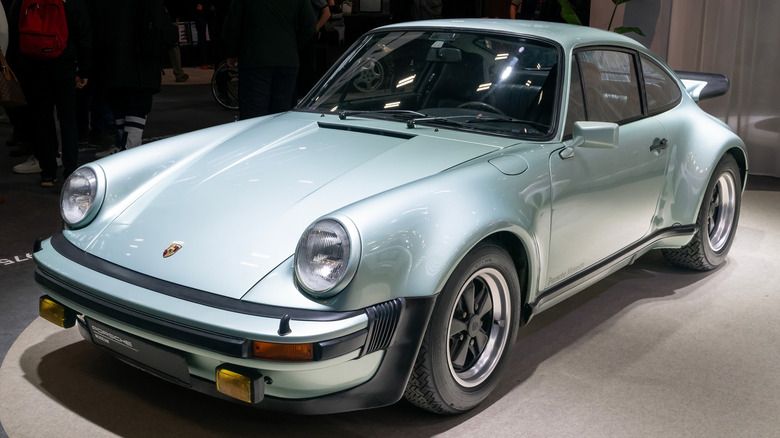 A silver 1975 Porsche 911T