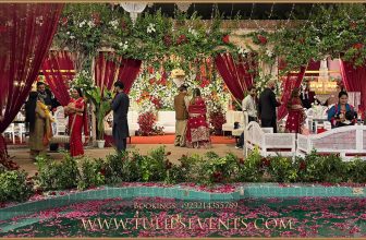 Luxury Red Baraat Setup in Lahore