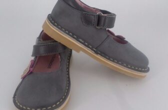 Vertbaudet Grey Mary Jane Shoes UK 7 EU 24 CH02 61 SALEs