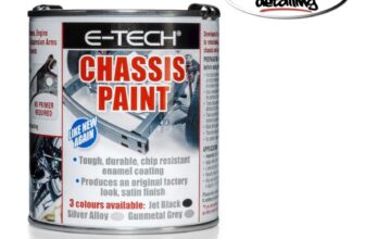 E-Tech – Chassis Paint 500ml-Gunmetal Grey. Refurbishing, Restoring & Protecting