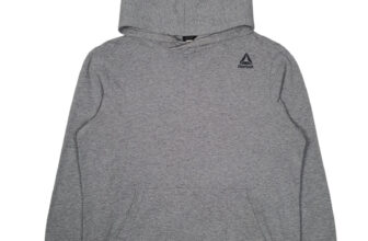 REEBOK Hoodie Cotton Blend Jumper Sweatshirt Womens L