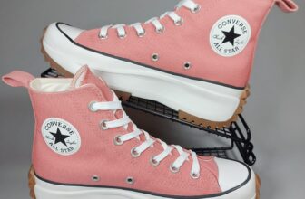 Converse Run Star Hike High Top Platform Trainers Pink Womens UK 5 Canvas