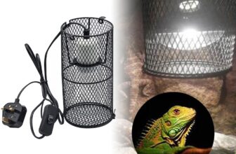 Ceramic Reptile Heating Light Bulb Lamp Holder with Anti-hot Cage Switch Cage