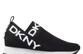 DKNY Ashton Slip On Trainers, Sneakers, In Black and Grey Knit Women’s