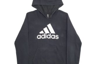 ADIDAS Hoodie Spellout Jumper Sweatshirt Womens M