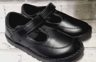 Girls Black School Shoes Kids Touch Fasten Strap t-Bar Mary Jane New Shoes Sizes