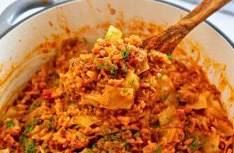 One-Pot Unstuffed Cabbage Rolls with Rice