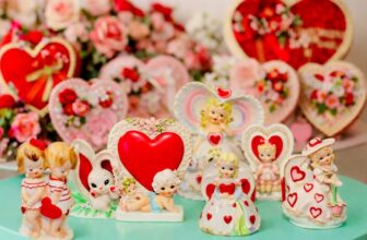 Collecting Vintage Valentine Planters & Satin Candy Boxes