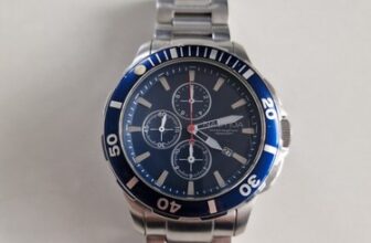Nautica Chronograph Stainless Steel Watch Blue Dial 44mm 10ATM A20508g