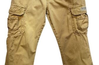 Unionbay Cargo Y2K Pants Mens 38×30 Tan Casual Straight Leg Cotton Flat Front