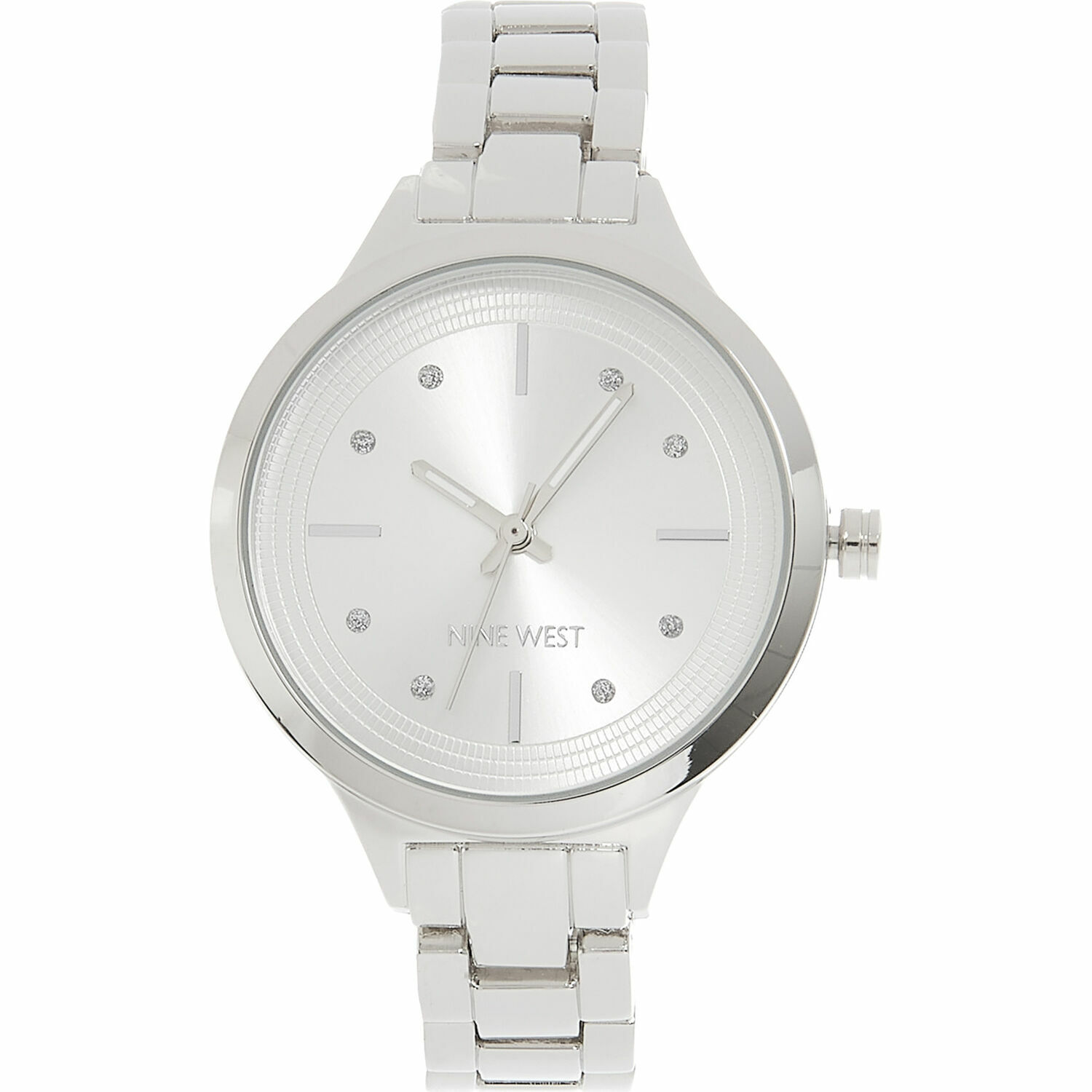 NEW Women`s NINE WEST Silver Analogue Wrist Watch Bracelet Ideal Gift