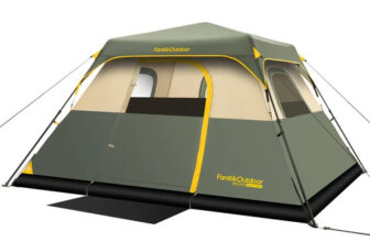 FanttikOutdoor Camping Tent 6 Person Instant Cabin Tent Setup in 60 Seconds