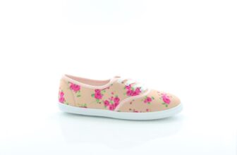 Dr Keller Lucy Ladies Floral Pattern Canvas Lace-Up Shoes